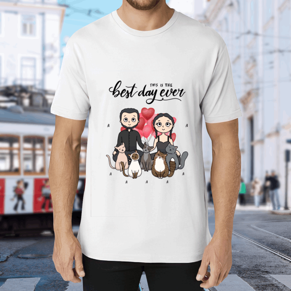 The best day ever-Personalization Custom 200g cotton T-shirt