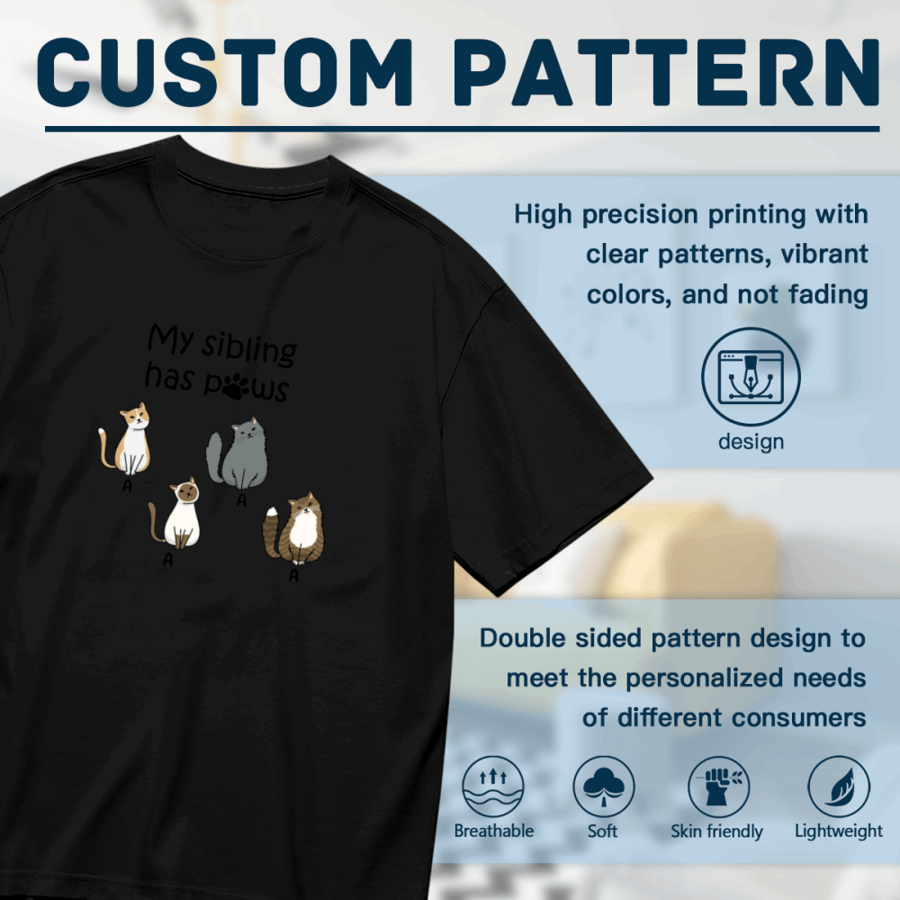 My Sibling has pows -Personalization Custom 200g cotton T-shirt