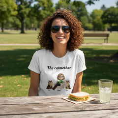 Personalized "The Catmother" T-Shirt - Custom Cat Names - Premium 200g Heavyweight Cotton Gift