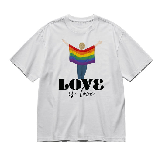 Love is love - Back Pencil (Standing)-200g High-Quality 100% Cotton T-Shirt with Heat Transfer Printing