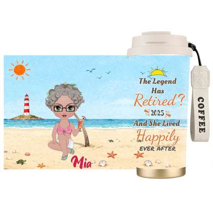 What Day Is Today Who Cares Summer Vibe, Beach-Personalized Custom 316 Stainless Steel Dual-Drinking Water Bottle