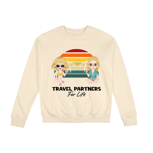 Travel partners for life- Personalized Custom Eight-Color 310G Cotton Crew-Neck Sweatshirt