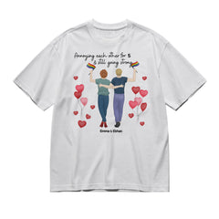 Annoying eachother and still going strong (Back pencil style)-200g High-Quality 100% Cotton T-Shirt with Heat Transfer Printing