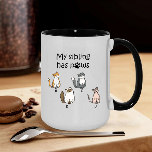 My Sibling has pows - Personalization Custom Coffee 15 oz. Accent Mug