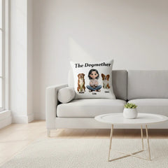The Dog Mother | Custom Linen Pillow – The Ultimate Gift for Proud Dog Moms