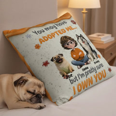 Custom Dog Mom Pillow with 1-4 Dogs, Personalized Pet Owner Gift, Custom Character & Pet Pillow with Names, Linen Pillowcase + Insert Set