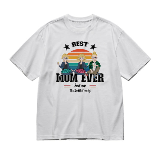 Best mom ever - 2/5 Women or men - Doll style-200g High-Quality 100% Cotton T-Shirt with Heat Transfer Printing