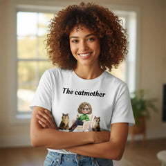 Personalized "The Catmother" T-Shirt - Custom Cat Names - Premium 200g Heavyweight Cotton Gift