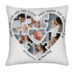 Mom, you are the piece that makes the difference - photos- Linen Pillowcase + Pillow Insert Set