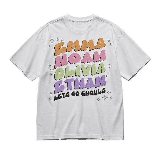 Spooky Text-200g High-Quality 100% Cotton T-Shirt with Heat Transfer Printing