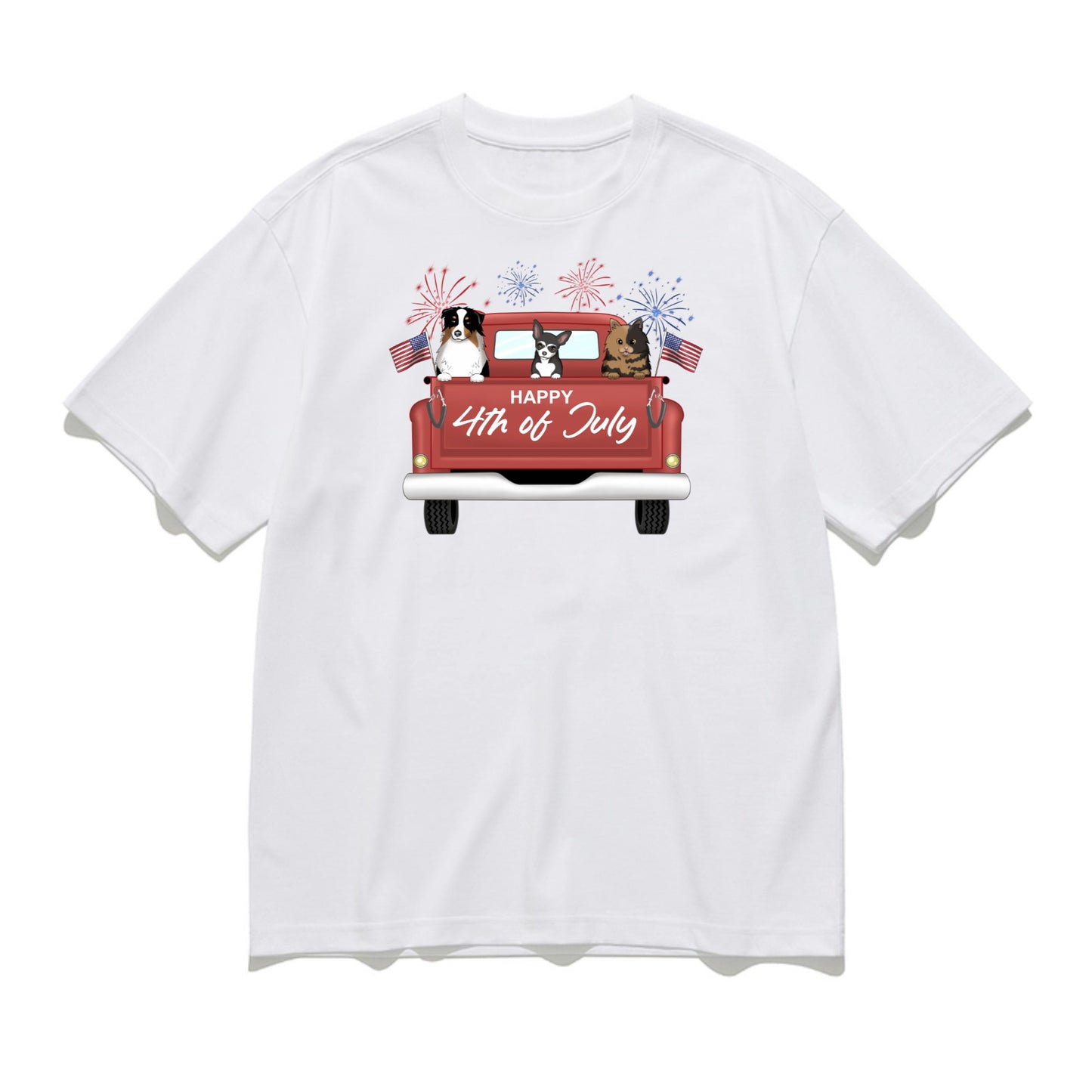 Happy 4th of July-Personalization Custom 200g cotton T-shirt