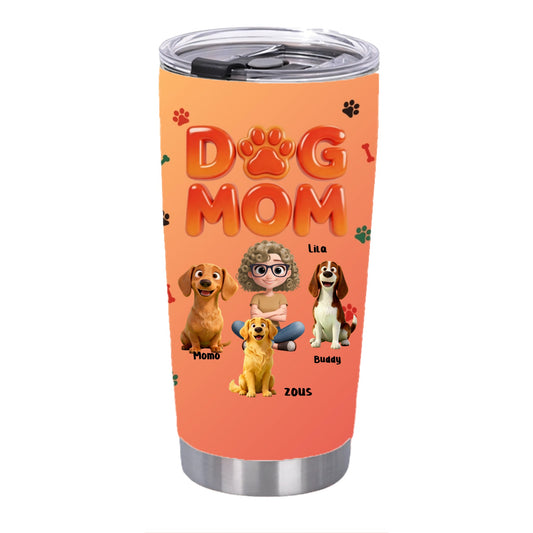 Best Dog Mom Tumbler | Personalized Pet Name Cup