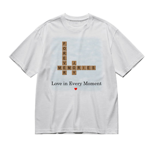 You & me - crossword-200g High-Quality 100% Cotton T-Shirt with Heat Transfer Printing