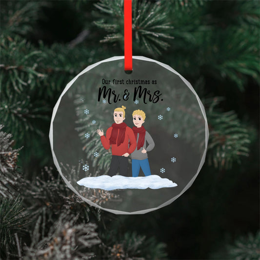Christmas is better with you - Disney style frontal-Personalized Custom Round Glass Pendant