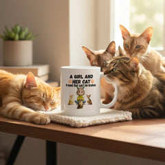 A Girl And Her Cat-Sided Custom Mug 11oz & 15oz