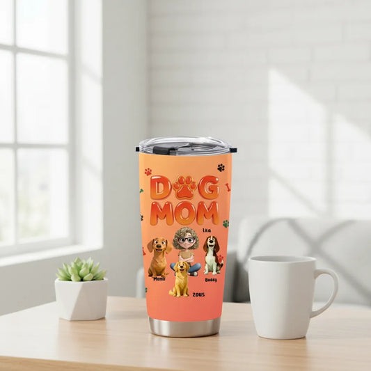 Best Dog Mom Tumbler | Personalized Pet Name Cup