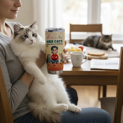 The 'A Gril and Her Cats' Custom Pet Tumbler - Bring Your Best Friend Everywhere