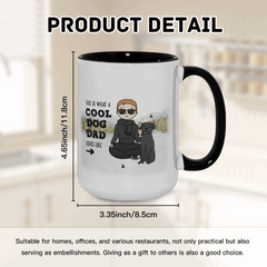 Cool Dog Father - Personalization Custom Coffee 15 oz. Accent Mug