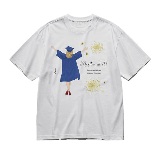 I did it! (Back pencil style)-200g High-Quality 100% Cotton T-Shirt with Heat Transfer Printing