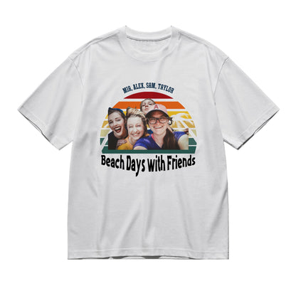 Travel Buddies - Photo/Gradient-200g High-Quality 100% Cotton T-Shirt with Heat Transfer Printing