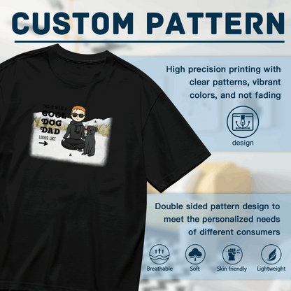 Cool Dog Father -Personalization Custom 200g cotton T-shirt
