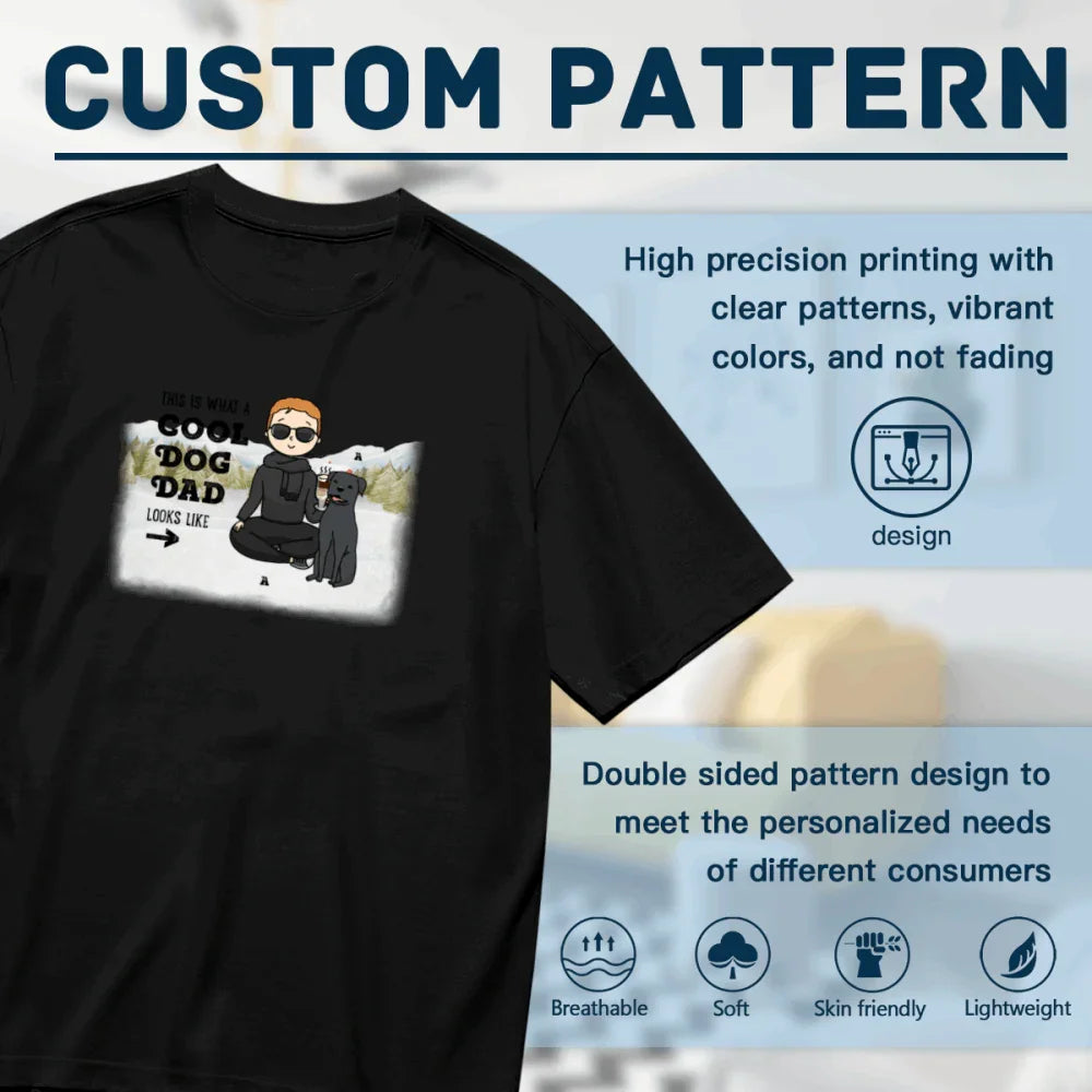 Cool Dog Father -Personalization Custom 200g cotton T-shirt