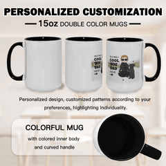 Cool Dog Father - Personalization Custom Coffee 15 oz. Accent Mug