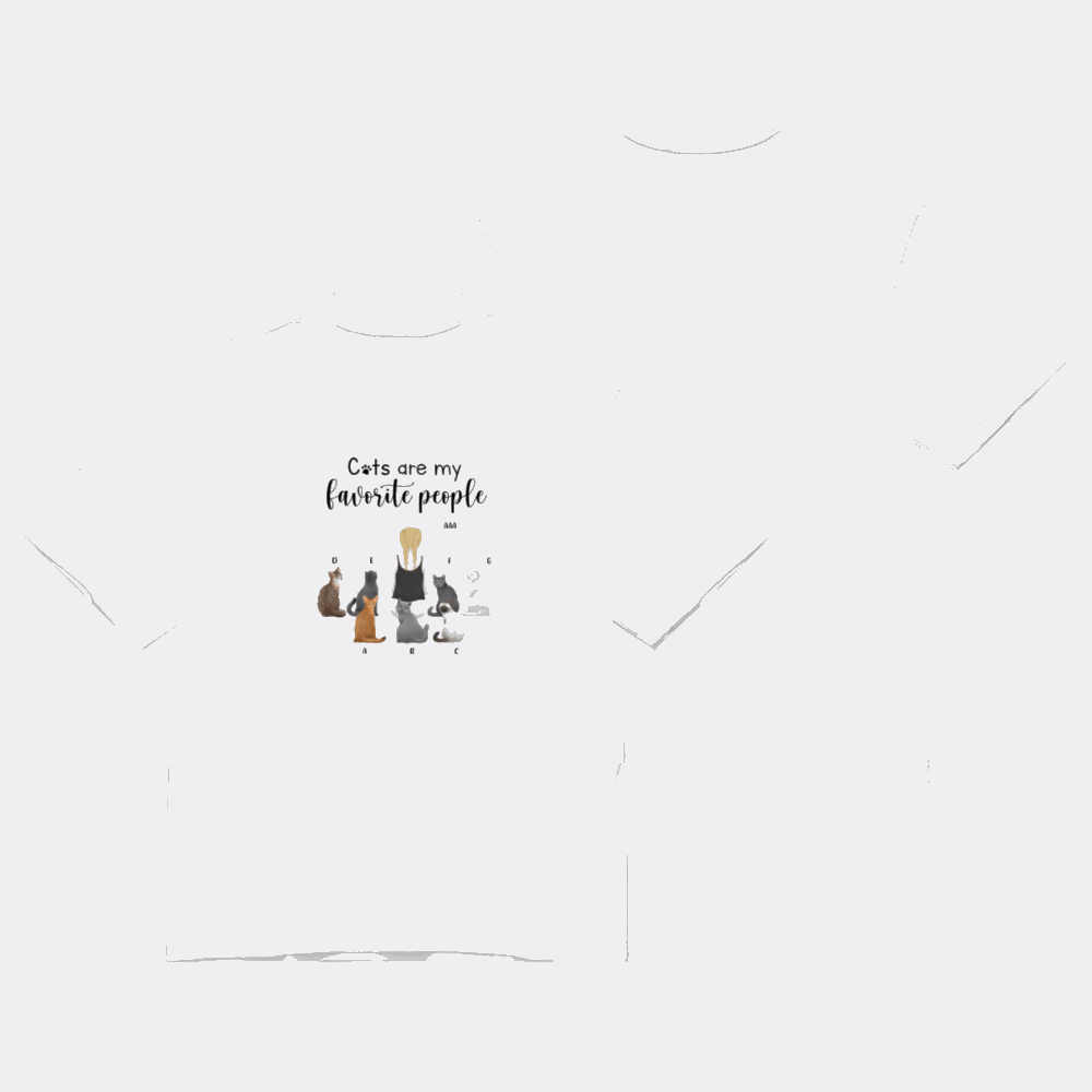 Cats are my favorite people -Personalization Custom 200g cotton T-shirt