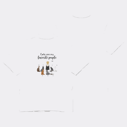 Cats are my favorite people -Personalization Custom 200g cotton T-shirt