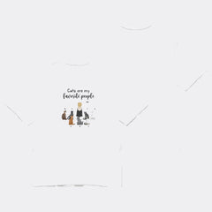 Cats are my favorite people -Personalization Custom 200g cotton T-shirt