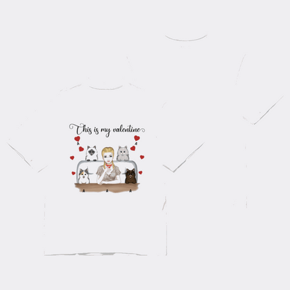 This is my valentine-Personalization Custom 200g cotton T-shirt